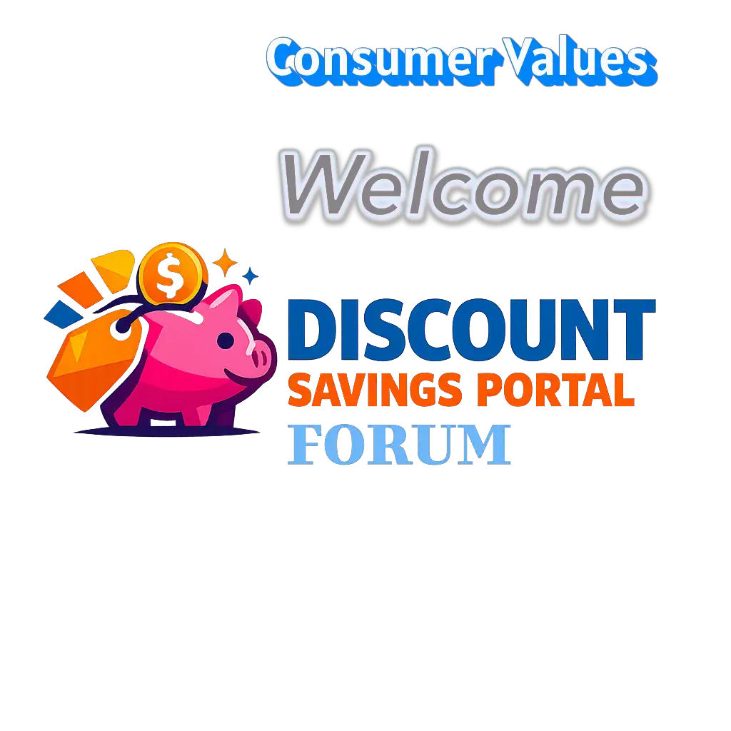 Consumer Values Welcome Discount Savings Portal Forum